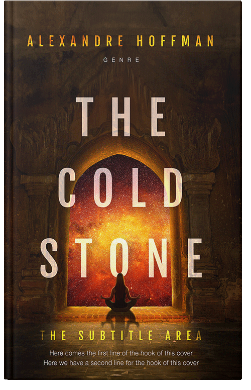 Front view of Premade Literary Fiction Book Cover - Raw Sienna