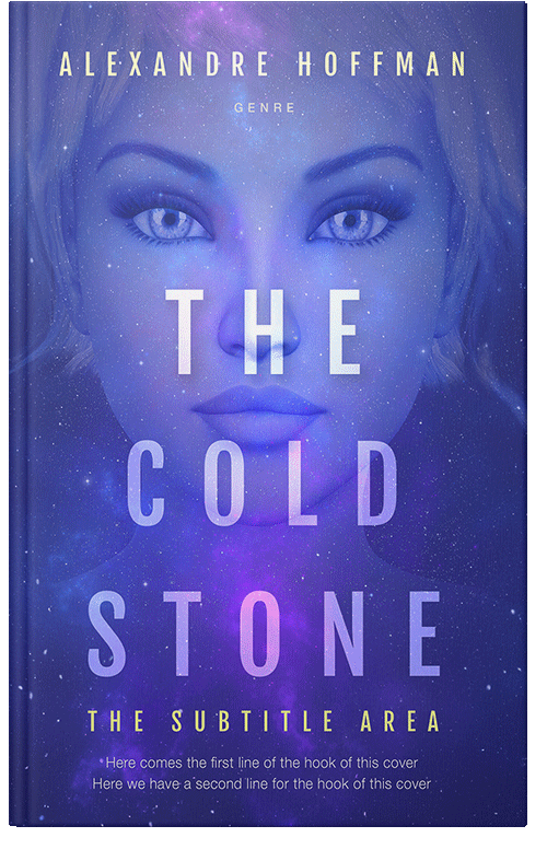 Front view of Premade Science Fiction Book Cover - Blue Violet