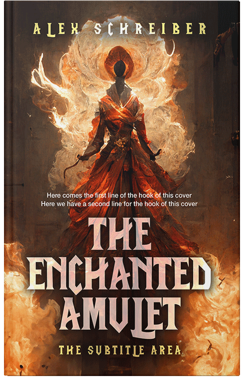 Front view of Premade Fantasy Book Cover - Harvest Gold