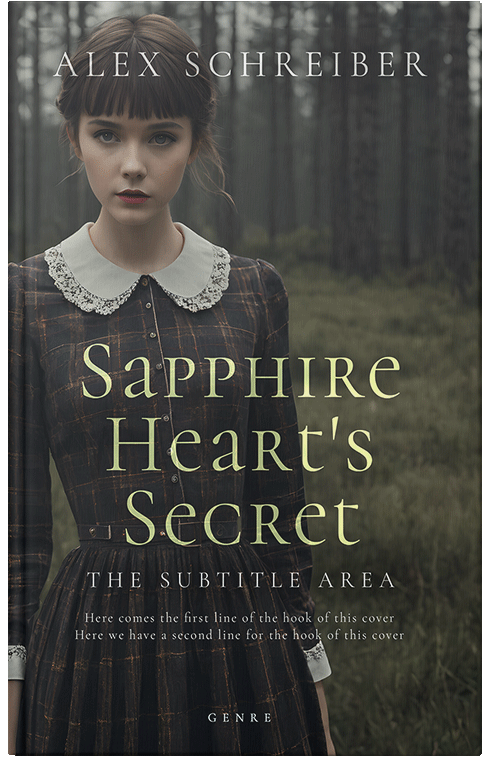 Front view of Premade Romance Book Cover - Tuatara