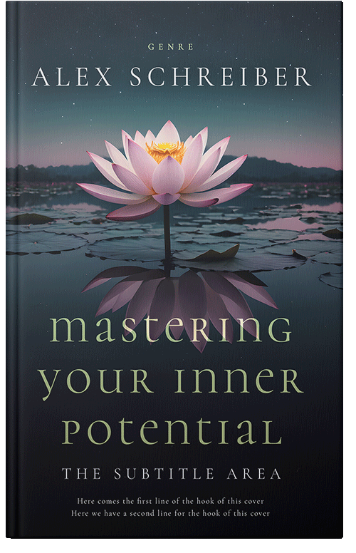 Front view of Premade Health & Mind & Body Book Cover - Ebony Clay