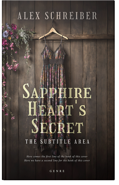 Front view of Premade Literary Fiction Book Cover - Cocoa Brown