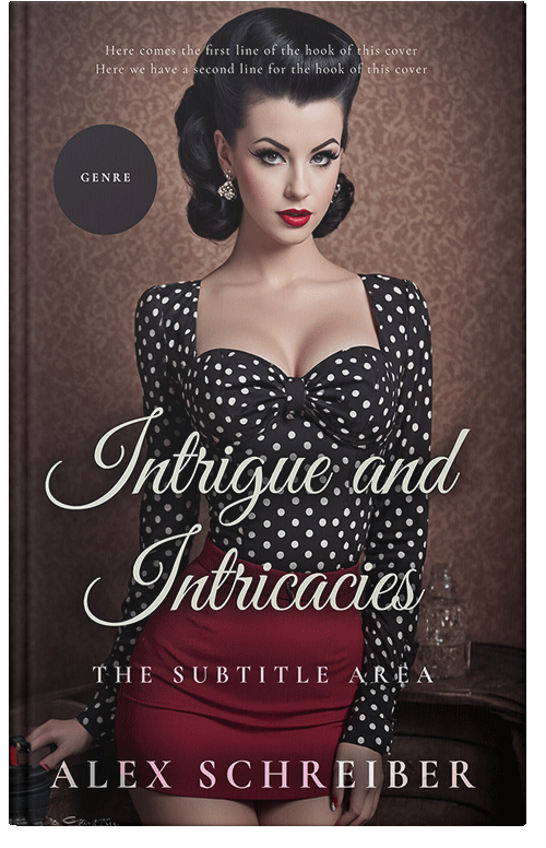 Front view of Premade Historical Book Cover - Cocoa Brown