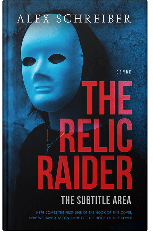 Front view of Premade Mystery & Thriller & Suspense Book Cover - Brick Red