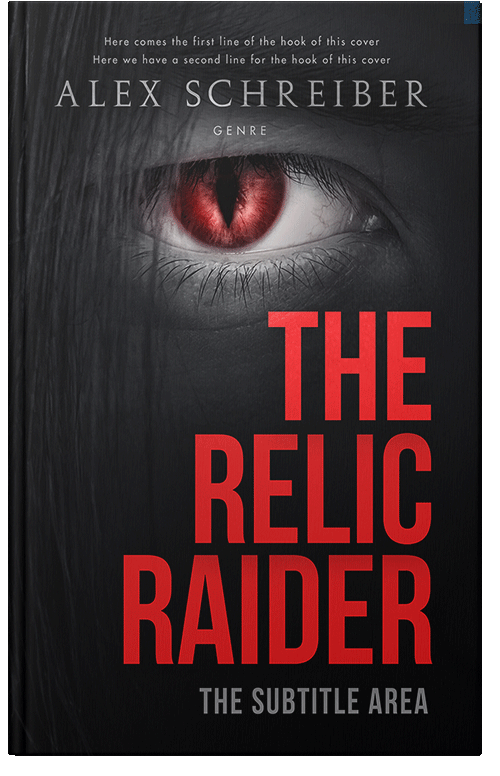 Front view of Premade Horror Book Cover - Persian Red