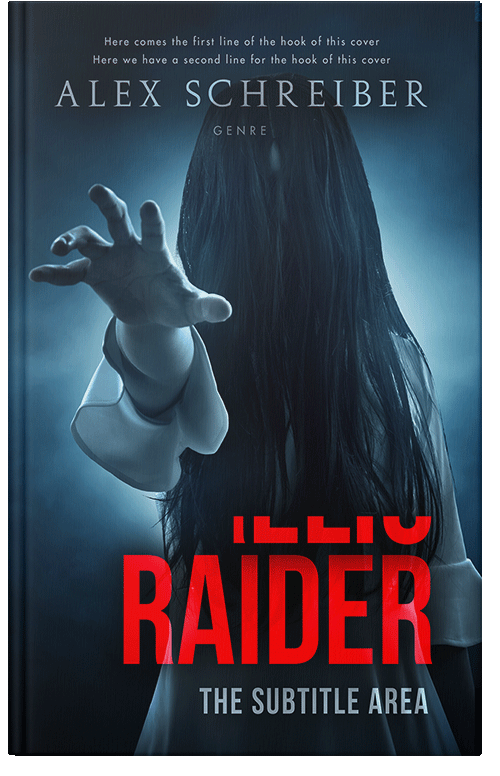 Front view of Premade Horror Book Cover - Alizarin Crimson