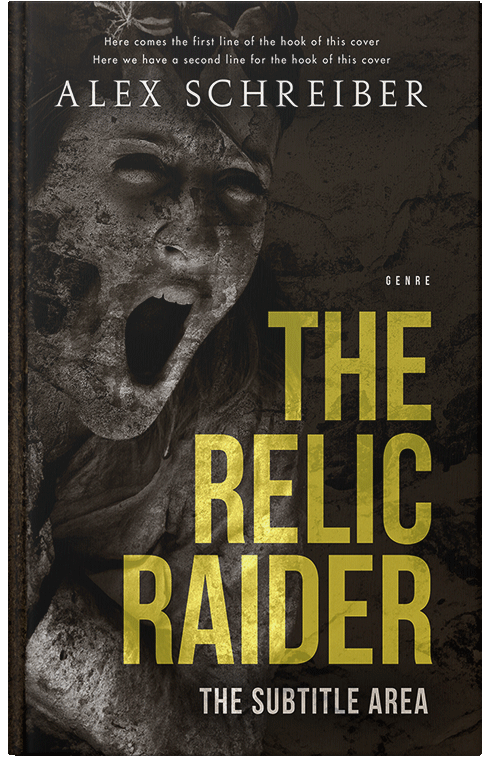 Front view of Premade Horror Book Cover - Turmeric