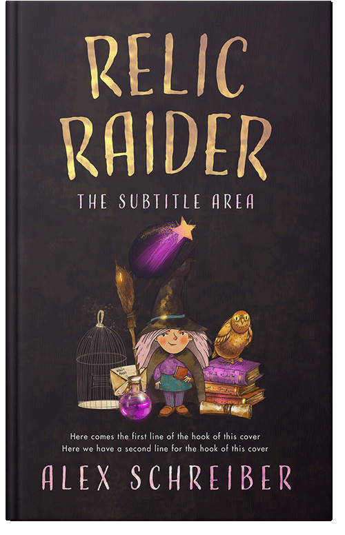 Front view of Premade Fantasy Book Cover - Thunder