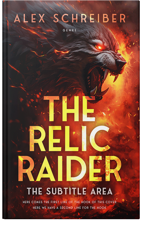 Front view of Premade Fantasy Book Cover - Burnt Sienna