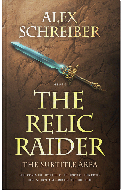 Front view of Premade Fantasy Book Cover - Metallic Bronze