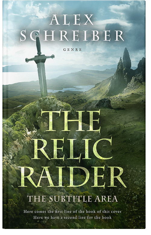 Front view of Premade Fantasy Book Cover - Green Kelp