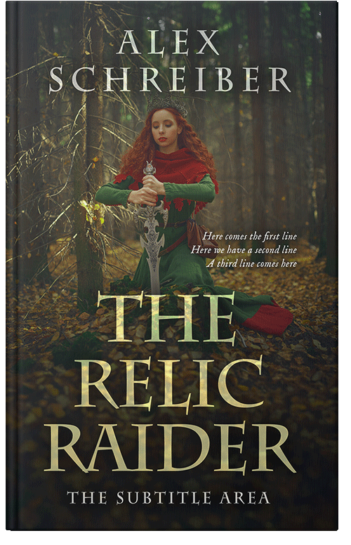 Front view of Premade Fantasy Book Cover - Zeus