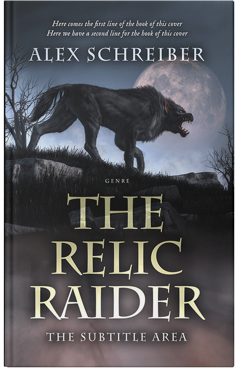 Front view of Premade Fantasy Book Cover - Shark