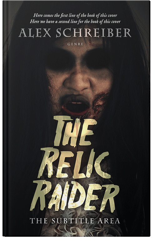 Front view of Premade Horror Book Cover - Indian Khaki