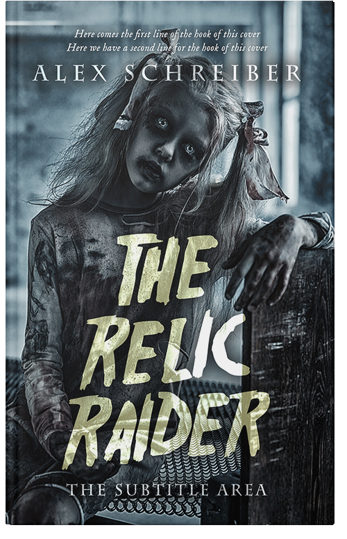 Front view of Premade Horror Book Cover - Outer Space