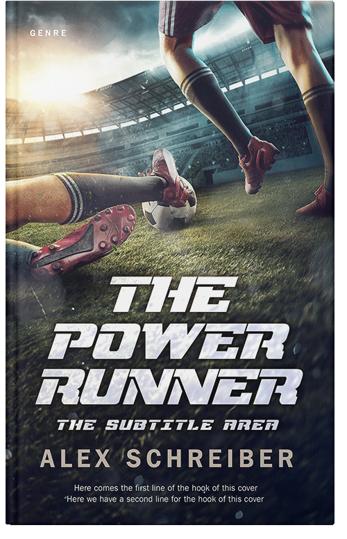 Front view of Premade Action & Adventure Book Cover - Swirl