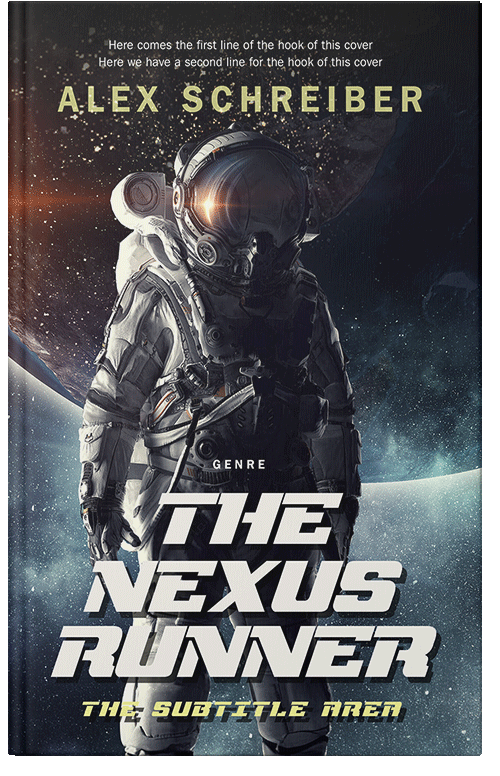 Front view of Premade Science Fiction Book Cover - Moon Mist