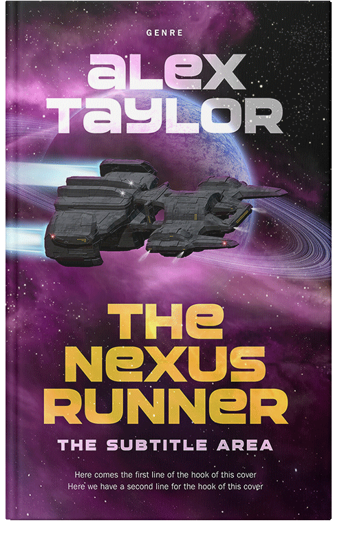 Front view of Premade Science Fiction Book Cover - Wine Berry