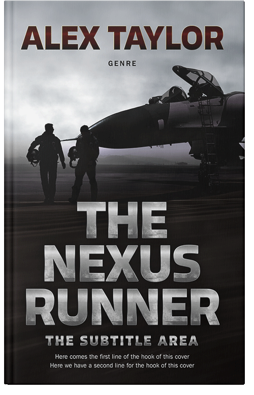 Front view of Premade Action & Adventure Book Cover - Cocoa Brown