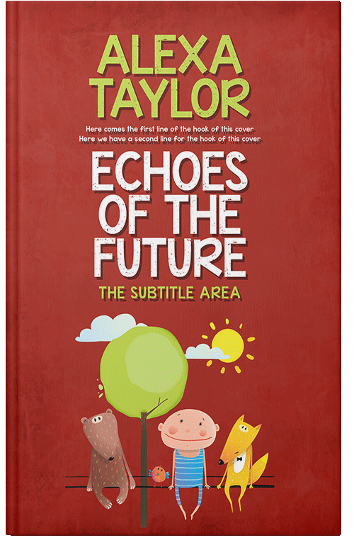 Front view of Premade Children's Book Cover - Roof Terracotta