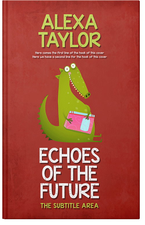 Front view of Premade Children's Book Cover - Roof Terracotta