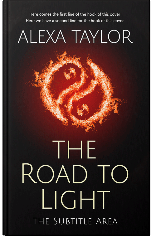 Front view of Premade Religion & Spirituality Book Cover - Red Damask