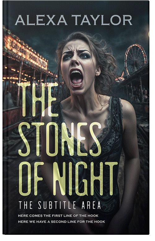 Front view of Premade Horror Book Cover - Chino