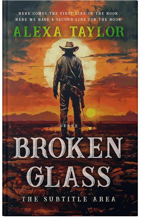 Front view of Premade Action & Adventure Book Cover - Raw Sienna