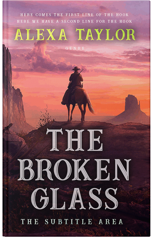 Front view of Premade Western Book Cover - Contessa