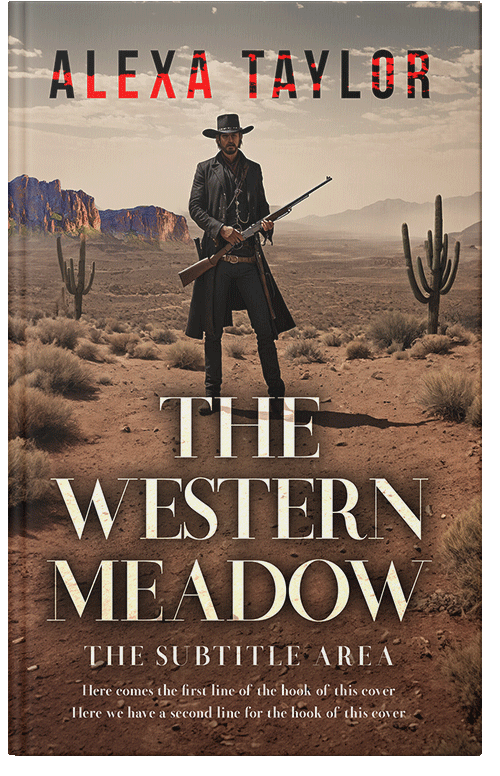 Front view of Premade Action & Adventure Book Cover - Roman Coffee