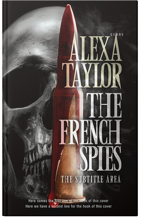 Front view of Premade Horror Book Cover - Bison Hide