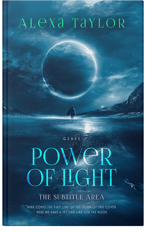 Front view of Premade Science Fiction Book Cover - Deep Sea Green