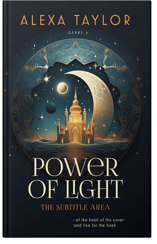 Front view of Premade Religion & Spirituality Book Cover - Black