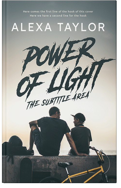 Front view of Premade Family & Parenting Book Cover - Timberwolf