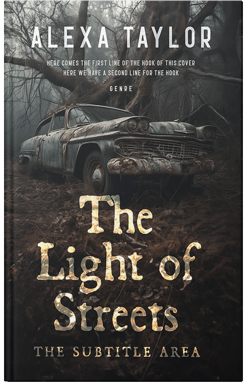 Front view of Premade Abstract Book Cover - Dune