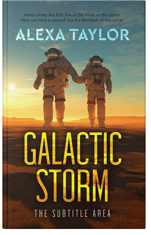 Front view of Premade Science Fiction Book Cover - Taupe