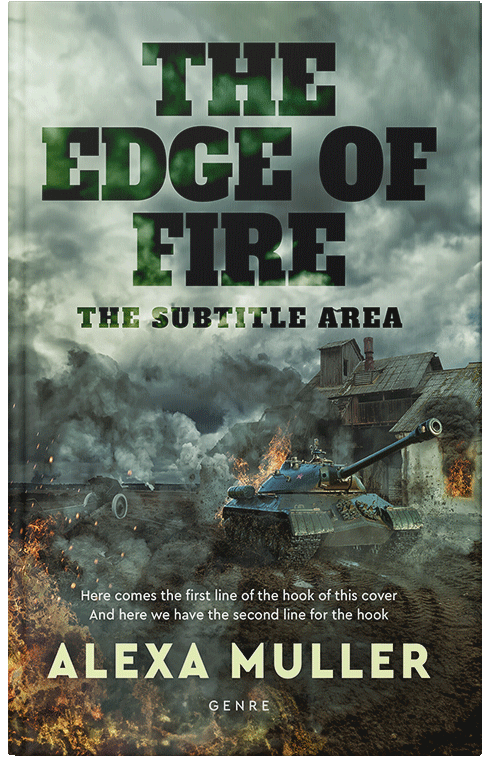 Front view of Premade Historical Book Cover - Lunar Green