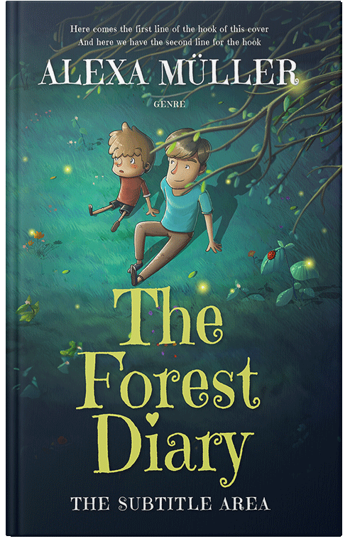 Front view of Premade Children's Book Cover - Te Papa Green