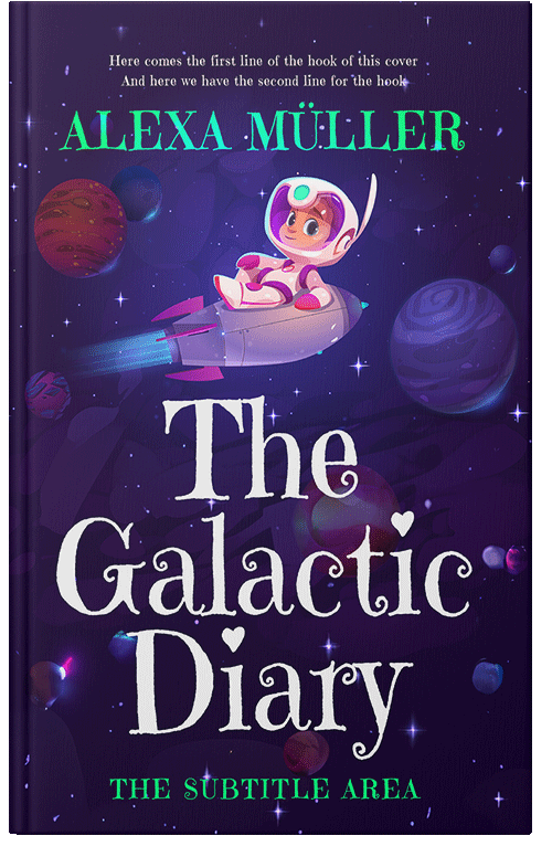 Front view of Premade Science Fiction Book Cover - Violet