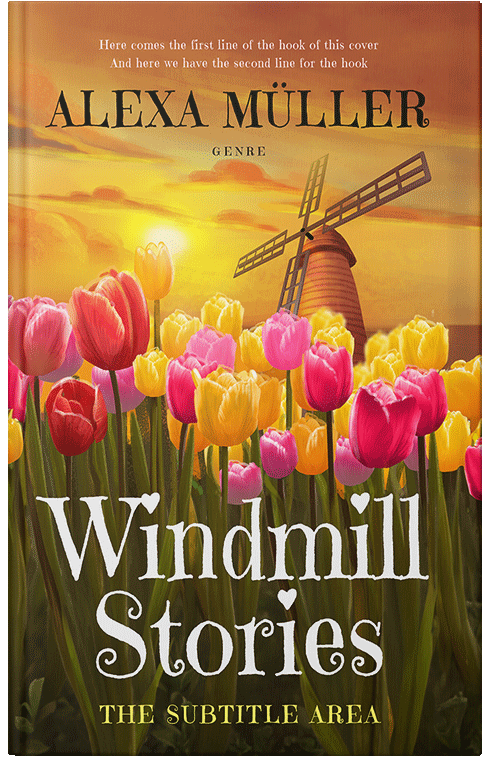 Front view of Premade Children's Book Cover - Bronze Olive