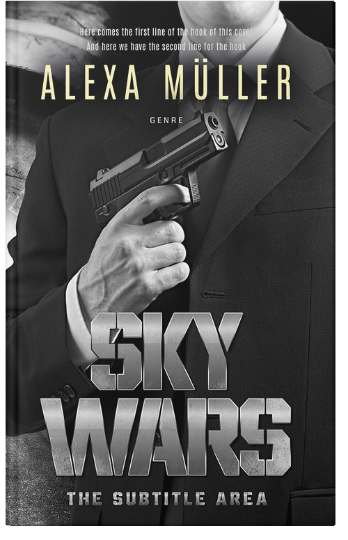 Front view of Premade Mystery & Thriller & Suspense Book Cover - Gray Nickel