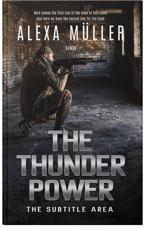 Front view of Premade Action & Adventure Book Cover - Thunder