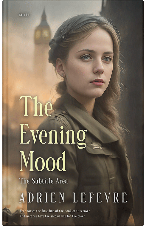 Front view of Premade Historical Book Cover - Taupe