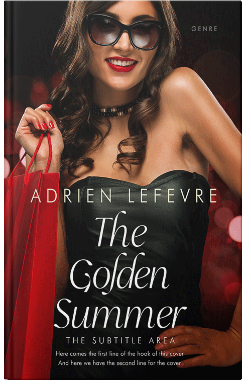 Front view of Premade Chick Lit Book Cover - Chestnut Rose