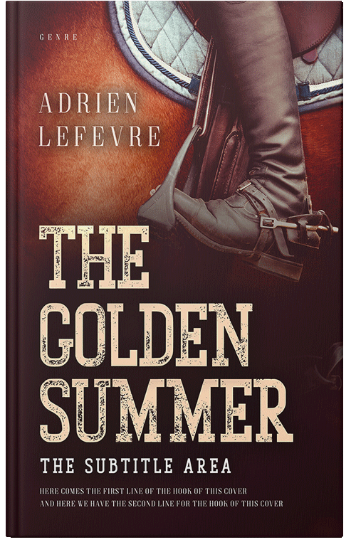 Front view of Premade Western Book Cover - Cameo