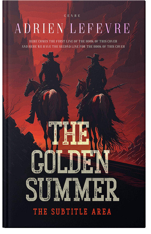 Front view of Premade Western Book Cover - Contessa