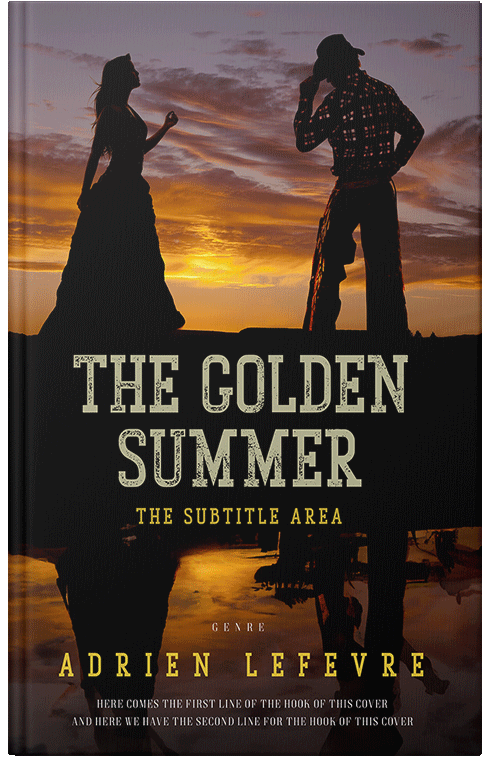 Front view of Premade Romance Book Cover - Tussock