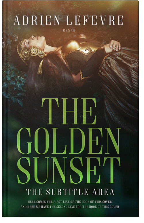 Front view of Premade Fantasy Book Cover - Hunter Green