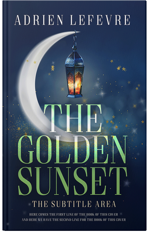 Front view of Premade Religion & Spirituality Book Cover - Black