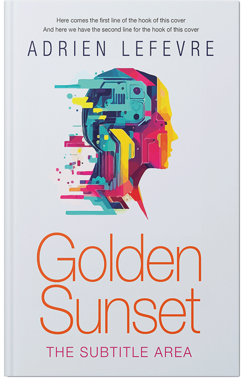 Front view of Premade Abstract Book Cover - Athens Gray